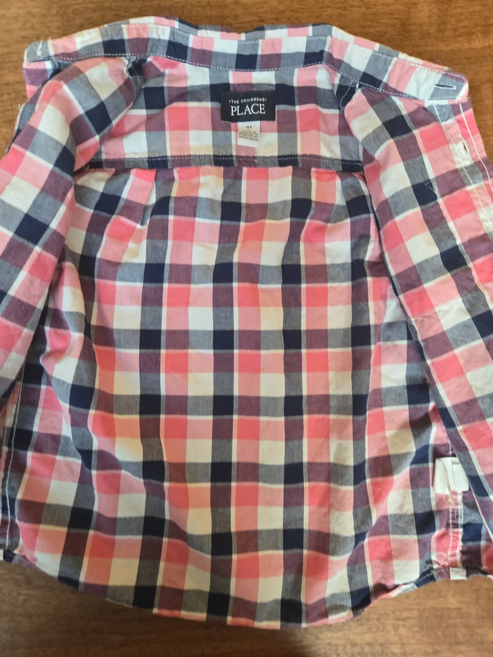 The Childrens Place plaid button